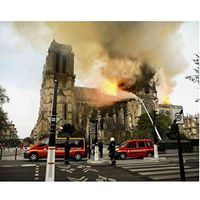 Meidexian888 Notre Dame Cathedral Photo Paris France Fire Destruction Historical Sticker for Home Decoration