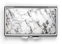 Marble background Pill Box Compact Rectangle 7 Day Pill Box Pill Case