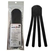 Nasara QuickStrips Precut Kinesiology Tape Strips - 8" Edema Pattern - 15 Pack: Black
