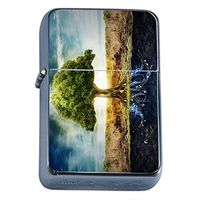 Tree of Life Flip Top Dual Torch Lighter S1 Smoking Cigarette Smoker Spiritual