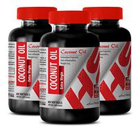 Coconut Oil Pills for Weight Loss - Purified Coconut Oil Extra Virgin 3000 MG - Overweight Control (3 Bottles)