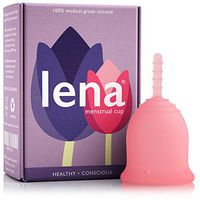 Lena Menstrual Cup - Reusable Period Cup - Tampon and Pad Alternative - Regular Flow - Small - Pink
