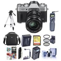 Fujifilm X-T20 Mirrorless Digital Camera Body with XF 18-55mm F2.8-4 R LM OIS Lens, Silver - Bundle with Case, 32GB SDHC U3 Card, Spare Battery, Tripod, Remote Shutter Release, Software Pack and More