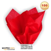 PMLAND Premium Quality Gift Wrap Tissue Paper - Red - 15 Inches X 20 Inches 100 Sheets