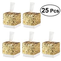 LUOEM Wedding Favor Candy Box Laser Cut Bird Favor Boxes Sparkle Candy Box DIY Paper Wedding Favor Box Bridal Shower Baby Birthday Party Candy Sugar Gift Boxes,25 Pcs