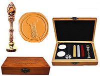 MNYR Fancy Jellyfish Luxury Wood Box Red Brass Metal Peacock Wedding Invitations Gift Cards Paper Stationary Envelope Seal Custom Logo Wax Seal Sealing Stamp Wax Sticks Melting Spoon Wood Gift Box Kit