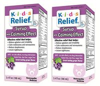 Homeolab USA Kids Relief Calm Syrup, With Calming Effect Grape Flavor- 3.4 oz (Pack of 2)
