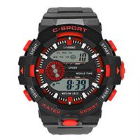 Mens Watches,Fxbar Sport Analog Dive Watch Running Camping Analog Wrist Watch Classic Digital Sports Watch(Red)