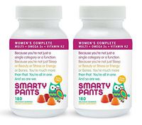 SmartyPants Gummy Vitamins SmartyPants Women's Complete Gummy Vitamins: Multivitamin - 180 count (Pack of 2)