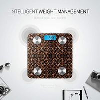 LYAOE Bluetooth Body Fat Scale Geometry Texture Trendy Modern Repeat Smart Wireless Scale with LCD Display Measuring Body Weight Bmi and Health Digital Scale