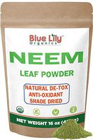 Blue Lily Organics Neem Leaf Powder 1 Pound (16 Oz) Certified Organic. Azadirachta Indica Vegan Non-GMO & Gluten Free. Great for Improving Immunity, Skin, Hair & Digestive Functions