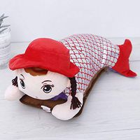 Water Injection hot Water Bottle_2019 New hot Water Bottle Cute Puppy Plush hot Water Bottle Water Injection, Mermaid red
