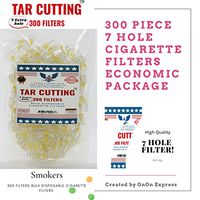 TarCutting 7 Hole Disposable Cigarette Filters and Cigarette Holder -Filter Tips for Joints- Bulk Economy Pack (300 Pieces Per Pack)