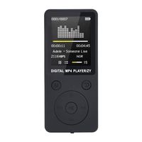 GXOK Fashion Portable MP3/MP4 Lossless Sound Music Player FM Recorder-Good Gift (Black)