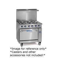 NEW IMPERIAL RANGE 36" ELECTRIC RANGE 6 ROUND PLATE ELEMENTS 26-1/2" OVEN IR-6-E