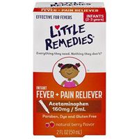 Little Remedies Fever/Pain Reliever SyringeNatural Grape - 2 oz (3 Pack)