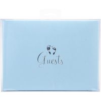 Darice 8.5-Inch-by-6-Inch Guest Book, Baby Blue