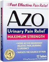 AZO Urinary Pain Relief Maximum Strength (12 Tablets)