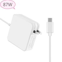 (87W Max) USB-C Type Laptop Charger Power Adapter Repalcement for MacBook Pro 13 15, Razer Blade Stealth, Lenovo Yoga 910 920 HP Spectre x360 Pavilion x2 Asus Zenbook 3 Acer