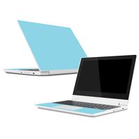 Mightyskins Skin Compatible with Lenovo Chromebook C330 (2018) - Solid Baby Blue | Protective, Durable, and Unique Vinyl Decal Wrap Cover | Easy to Apply, Remove, and Change Styles | Made in The USA