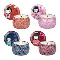 Candles Gifts for Women,Soy Scented Candles Gifts for Young Women Under 25,Aromatherapy Candles Japanese Memoirs of a Geisha Pattern,Long Lasting Time with Smokeless as Japanese Gifts