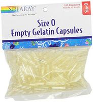 Solaray Empty Gelatin Capsules, Size 0, 100 Count