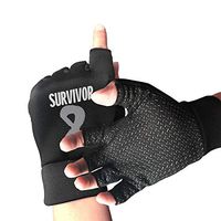 Mens Womens Survivor Brain Cancer Awareness Flag Fingerless Gloves for Arthritis & Carpal Tunnel Pain Relief