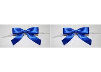 Reliant Ribbon Satin Twist Tie Small Bows, 5/8 Inch X 100 Pieces, Royal (Тwo Рack)