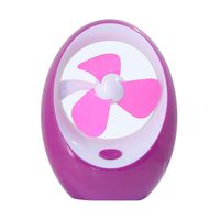 Jia Jia Trade Mini Fan Portable USB / Cute Shape batteried Fan Desktop Desk traval fans for laptop room office outdoor travel (Purple)