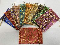 LANGSHA 100Pcs 4"x6" Sheer Drawstring Organza Jewelry Pouches Wedding Party Christmas Favor Gift Candy Bags (Mixed R)