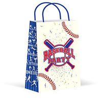 LARZN Premium Baseball Party Bags, Treat Bags, New, Gift Bags,Goody Bags, Baseball Party Favors, Baseball Party Supplies, Sports Decorations, 12 Pack