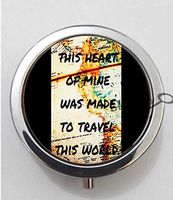 BlackKey This Heart Of Mine Was Made To Travel This World 3-Compartment Decorative Pocket Gift Box Case Organizer for Pill, Color 1 -44