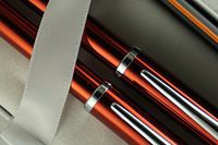 Cross Executive Companion Century II Pearlescent Metallic Red and Rhodium appointments Barrel Medium Ballpoint Pen & 0.7mm Pencil Set. A Rare gift Set for birthday, graduation, promotion, christmas