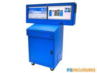 Industrial Mobile Computer Cabinet - Two (2) Monitors (NEMA 12 Rated)