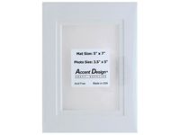 PA Framing, Double Mat, 5 x 7 Inches Frame for 3.5 x 5 Inches Photo Art Size - White Core/White Upper and Inner Mat