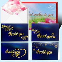 Thank You Card Gift Card Birthday Card Parents' Day Thank You Information Card Thanksgiving Card Handmade Cards with envelopes 48 Packages