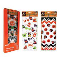 Halloween Cello Bags with Twist Ties- Trick or Treat Favor Bags (40 Bags)