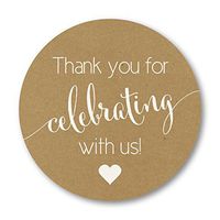 Thanks for Celebrating with Us Stickers, Wedding and Even Favor Labels (#362-KRW)