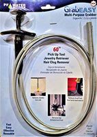 PF WaterWorks PF0408 GrabEASY 60" Improved Ergonomic Handle, Flexible, Mechanical 4 Claw Pick-Up Tool and Multipurpose Grabber-Jewelry Retriever, Clog Remover, Drain Snake, Clean Dryer Vent, Chrome