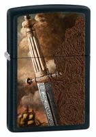 Zippo Black Matte Sword of War Lighter