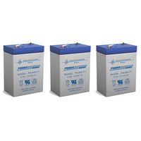 Power Sonic 6V 4.5AH SLA Replacement Battery for APC Back-UPS 1250B - 3 Pack