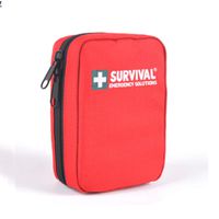 SJJSP First-aid kit Portable First Aid Kit Earthquake Survival Package Suitable for Hospitals, Travel, Outdoor, Family/Black,red/15 X 10 X 4.5CM (Color : Red)