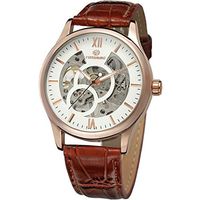 FORSINING Hollow Design Leather Skeleton Watch Men Business Automatic Mechanical Wrist Luxury Watches