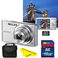 Sony DSC-W830 Digital Camera (Silver) - Buzz-Photo Basic Accessories Bundle