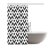 RYUIFI Home Decor Bath Curtain Geometric Stripes Lines Polyester Fabric Waterproof Shower Curtain for Bathroom 7272 Inch Shower Curtains Hooks Included