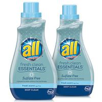 all Fresh Clean Essentials Laundry Detergent, Sulfate Free, Fresh Scent, 30 Fluid Ounces, 2 Count, 46 Total Loads