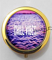 BlackKey Chill Vibes 3-Compartment Decorative Pocket Gift Box Case Organizer for Pill, Color 2 -1001