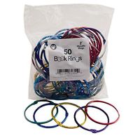 Hygloss Products HYG61355 Metallic Book Rings, 1.9" Height, 4.5" Wide, 7.7" Length (50 Pieces)