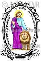 St Daniel Patron Saint of Prophecy 4"x6" Set of 6 Linen Postcards