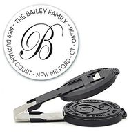 Custom Monogram Address Embosser - Personalized Round Seal - Insert Only - Style EM028